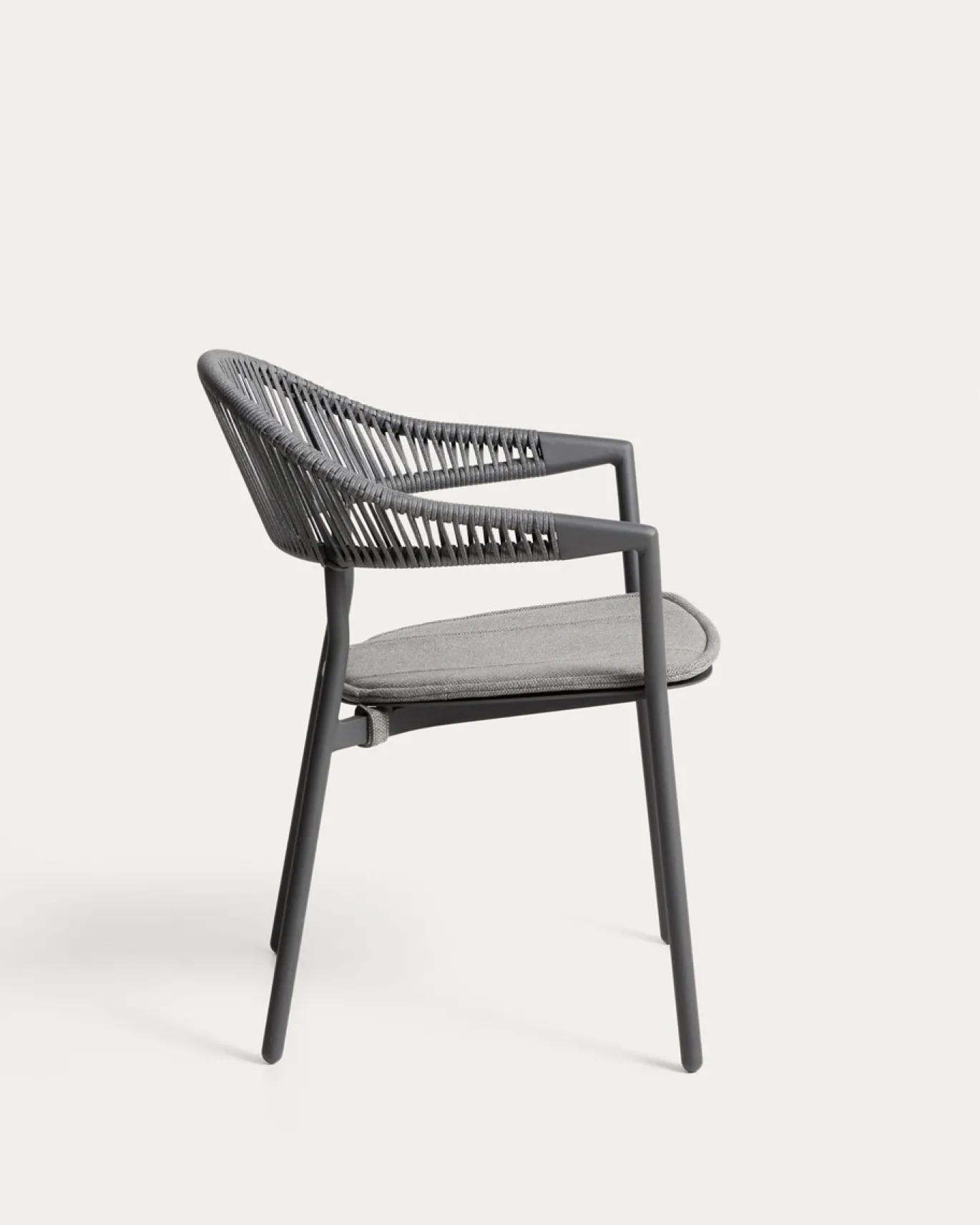 Kave Home Tuinstoel Alimia Stapelbaar Aluminium Grafiet