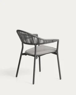 Kave Home Tuinstoel Alimia Stapelbaar Aluminium Grafiet
