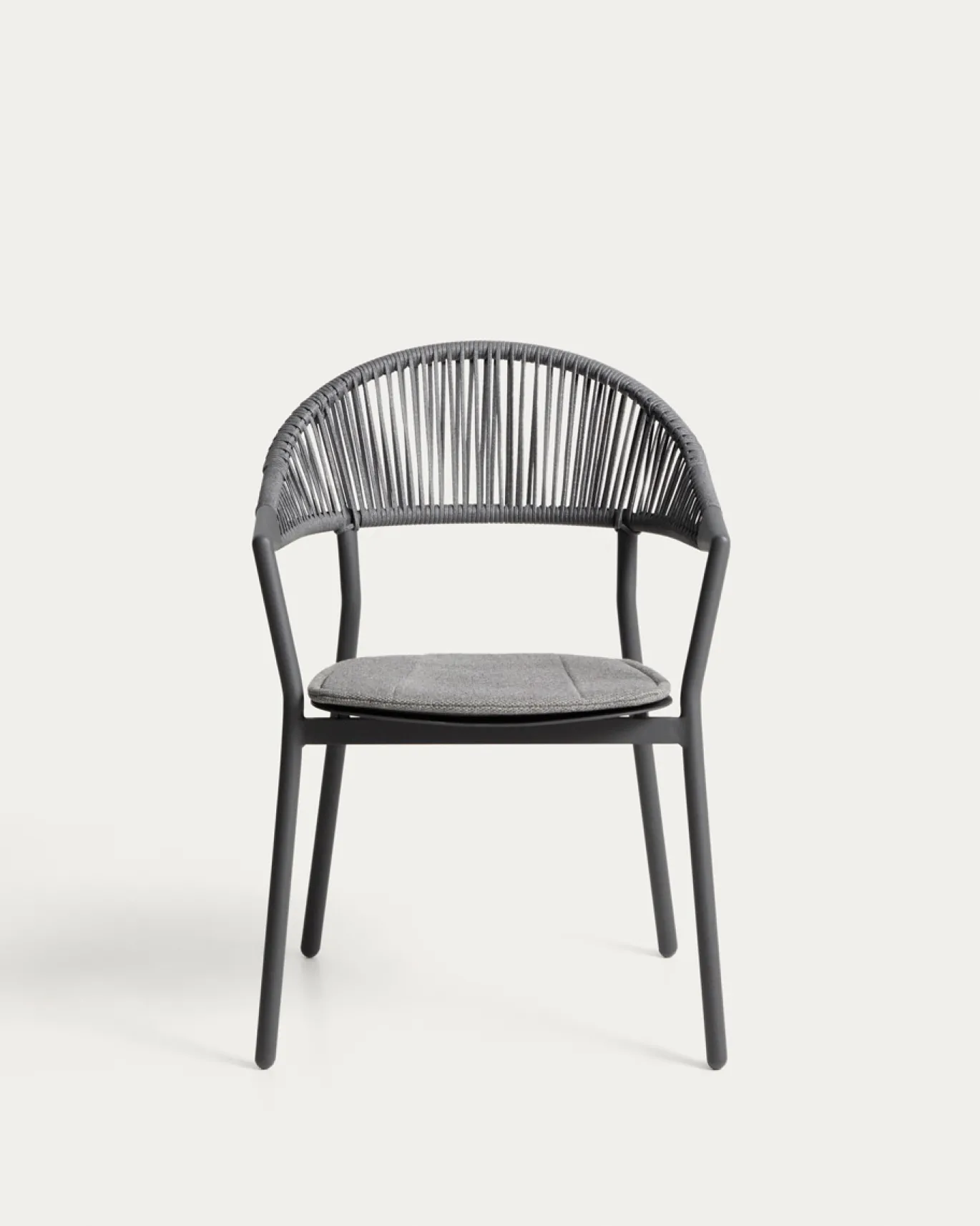 Kave Home Tuinstoel Alimia Stapelbaar Aluminium Grafiet