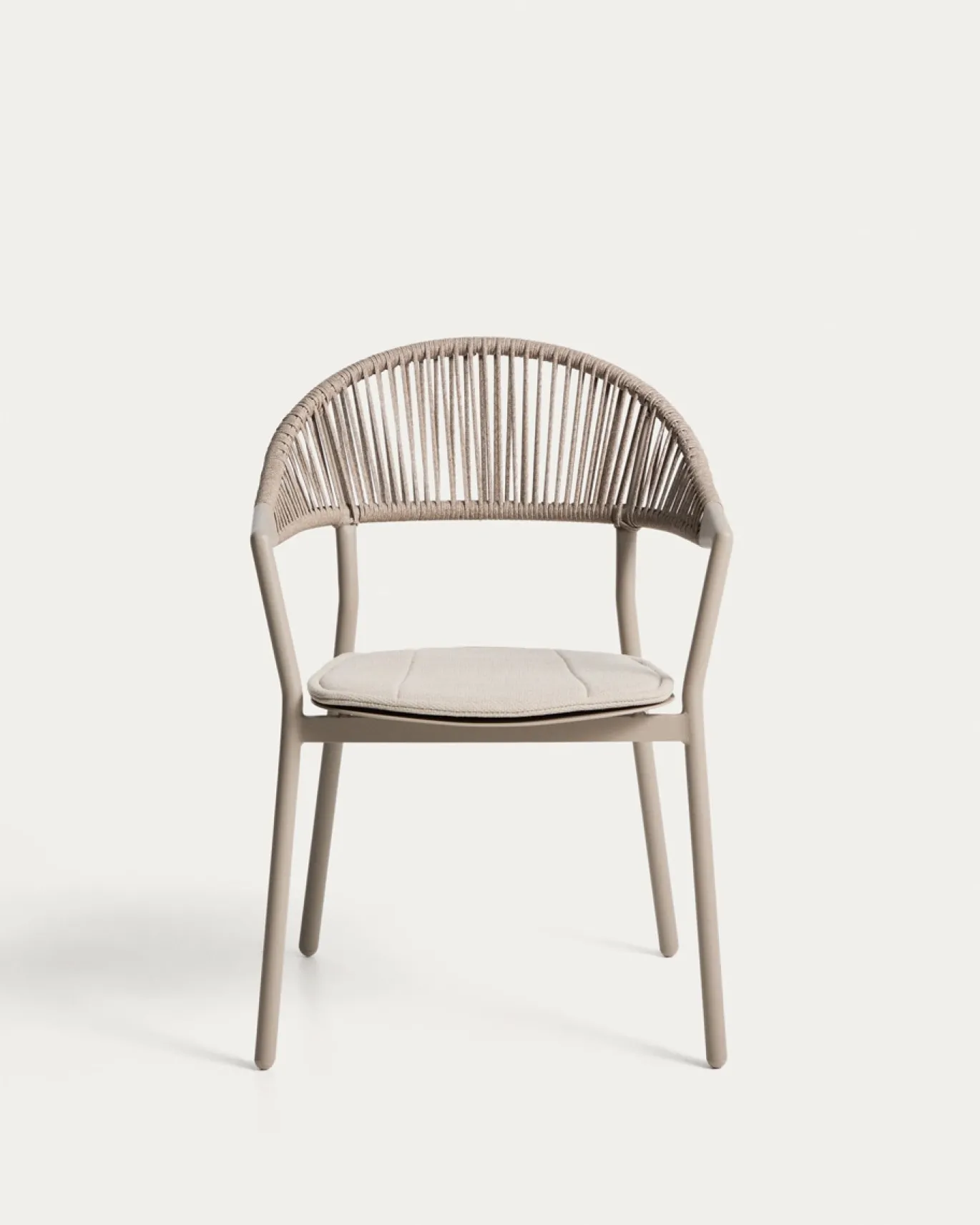 Kave Home Tuinstoel Alimia Stapelbaar Aluminium Taupe