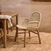 Kave Home Tuinstoel Alipa Acaciahout Beige met Armleuning