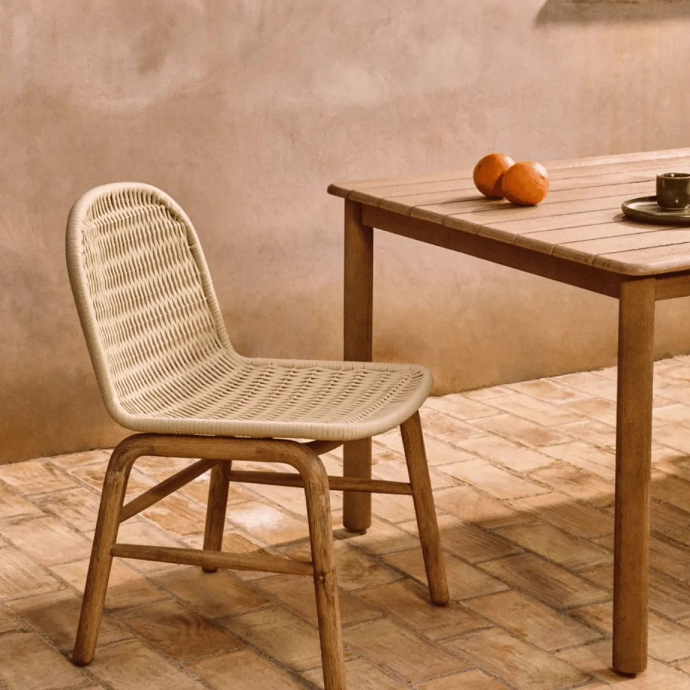 Kave Home Tuinstoel Alipa Acaciahout Beige