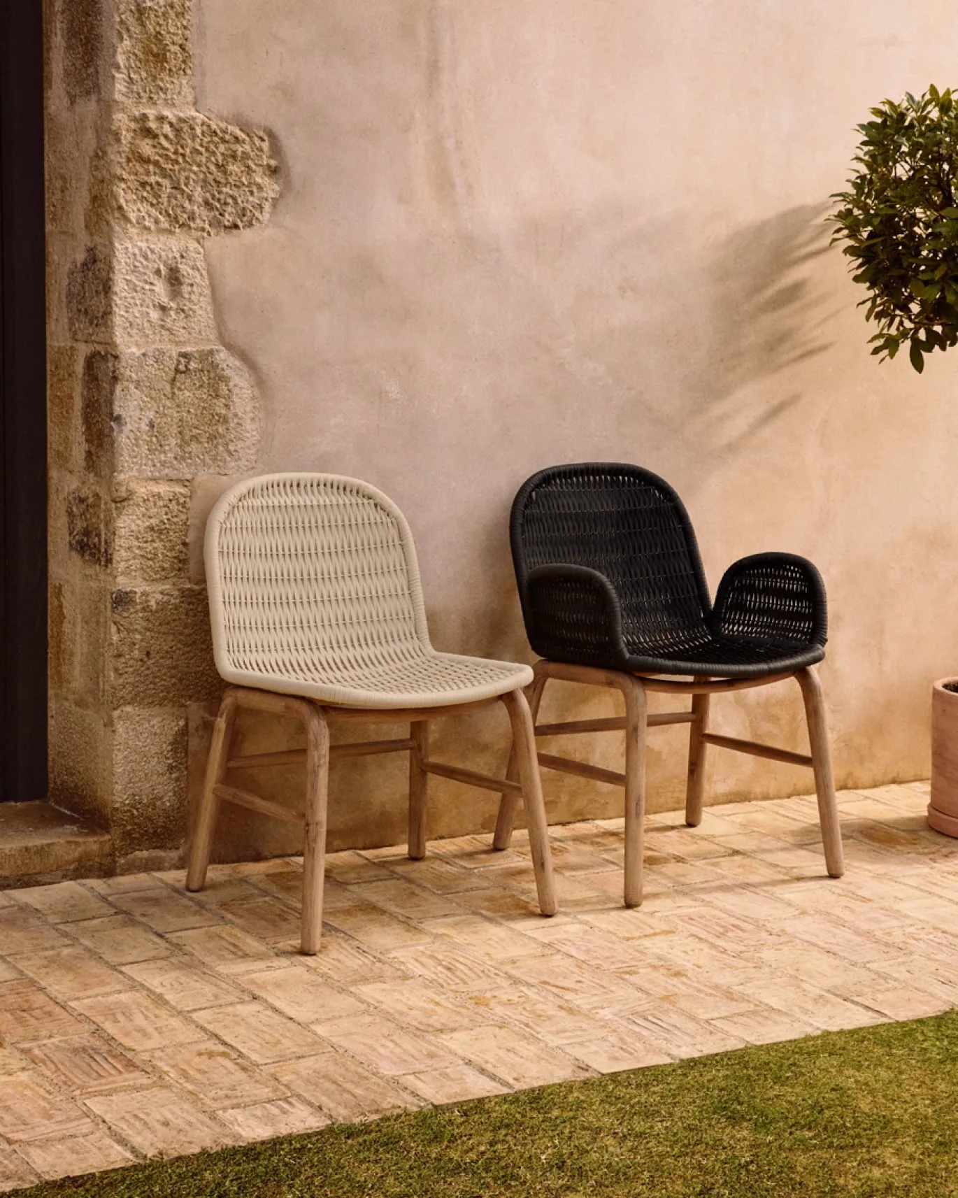 Kave Home Tuinstoel Alipa Acaciahout Beige