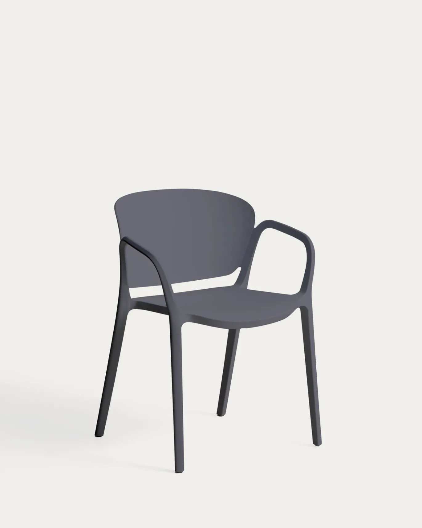 Kave Home Tuinstoel Ania Stapelbaar Donkergrijs