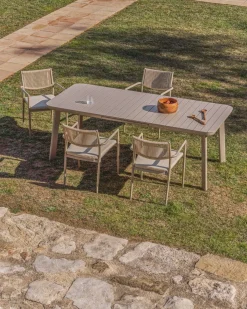 Kave Home Tuinstoel Argasi Stapelbaar Taupe Touw