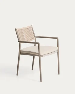 Kave Home Tuinstoel Argasi Stapelbaar Taupe Touw