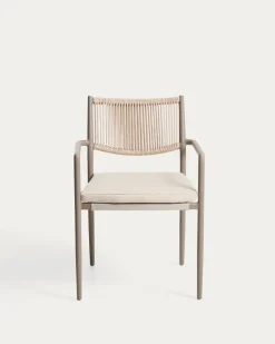 Kave Home Tuinstoel Argasi Stapelbaar Taupe Touw