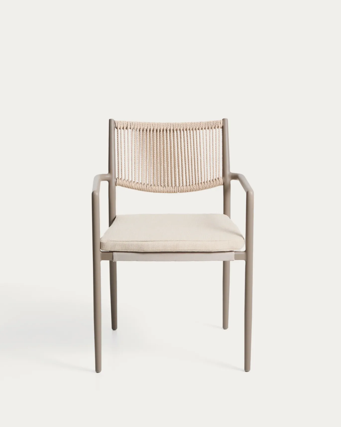 Kave Home Tuinstoel Argasi Stapelbaar Taupe Touw