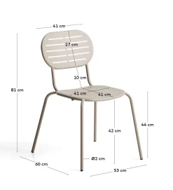 Kave Home Tuinstoel Brai Taupe