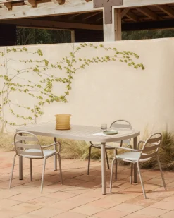 Kave Home Tuinstoel Joncols Stapelbaar Taupe
