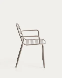 Kave Home Tuinstoel Joncols Stapelbaar Taupe