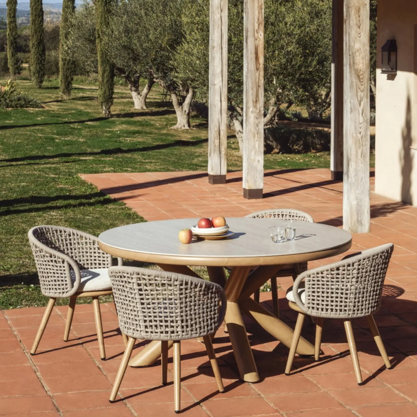 Kave Home Tuinstoel Lidario Aluminium Taupe