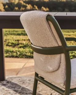 Kave Home Tuinstoel Linosa Aluminium Groen/Beige