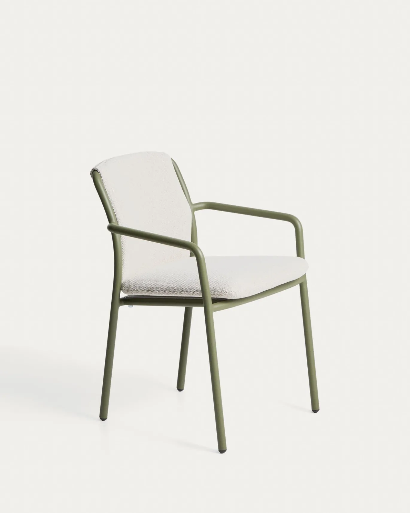 Kave Home Tuinstoel Linosa Aluminium Groen/Beige
