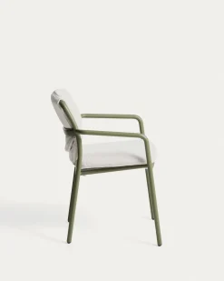Kave Home Tuinstoel Linosa Aluminium Groen/Beige
