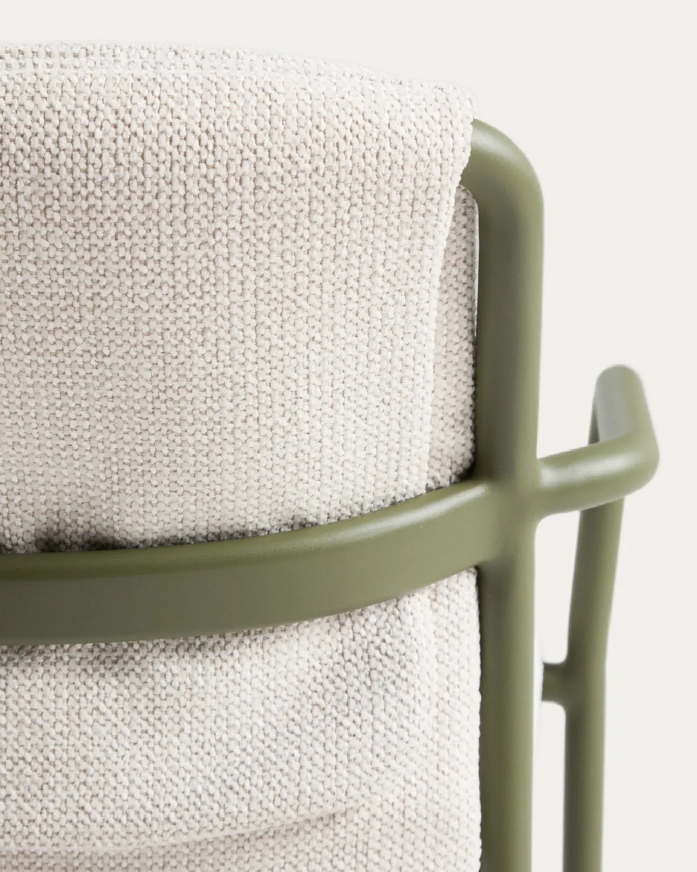 Kave Home Tuinstoel Linosa Aluminium Groen/Beige