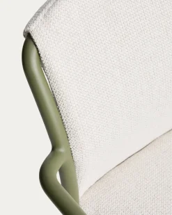 Kave Home Tuinstoel Linosa Aluminium Groen/Beige