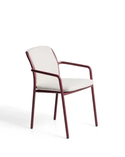 Kave Home Tuinstoel Linosa Aluminium Bordeaux/Beige