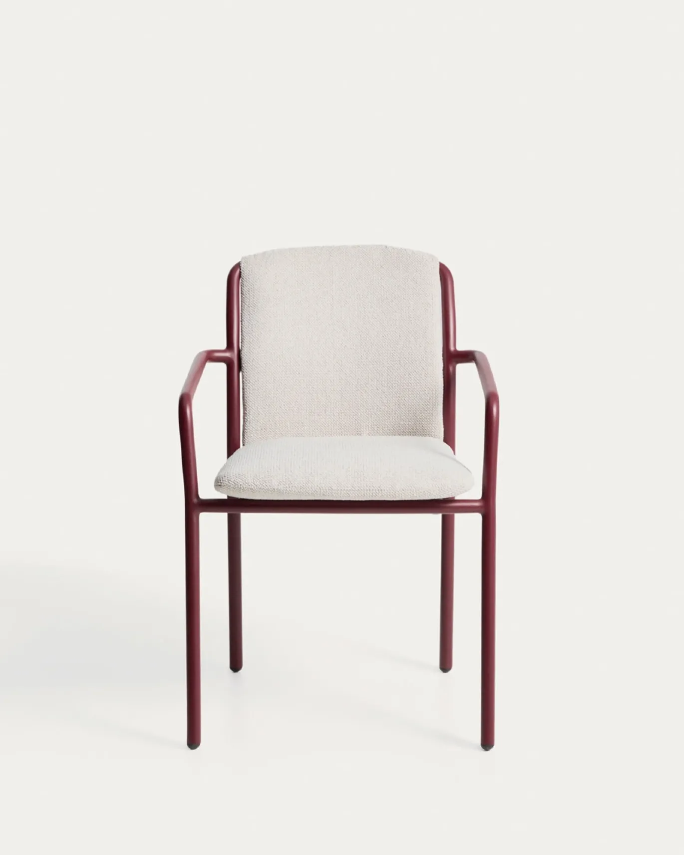 Kave Home Tuinstoel Linosa Aluminium Bordeaux/Beige