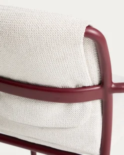 Kave Home Tuinstoel Linosa Aluminium Bordeaux/Beige