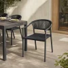 Kave Home Tuinstoel Livadia Stapelbaar Grafiet