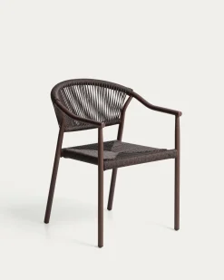 Kave Home Tuinstoel Livadia Stapelbaar Bruin