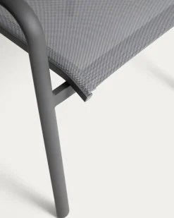 Kave Home Tuinstoel Luri Stapelbaar Aluminium Grafiet