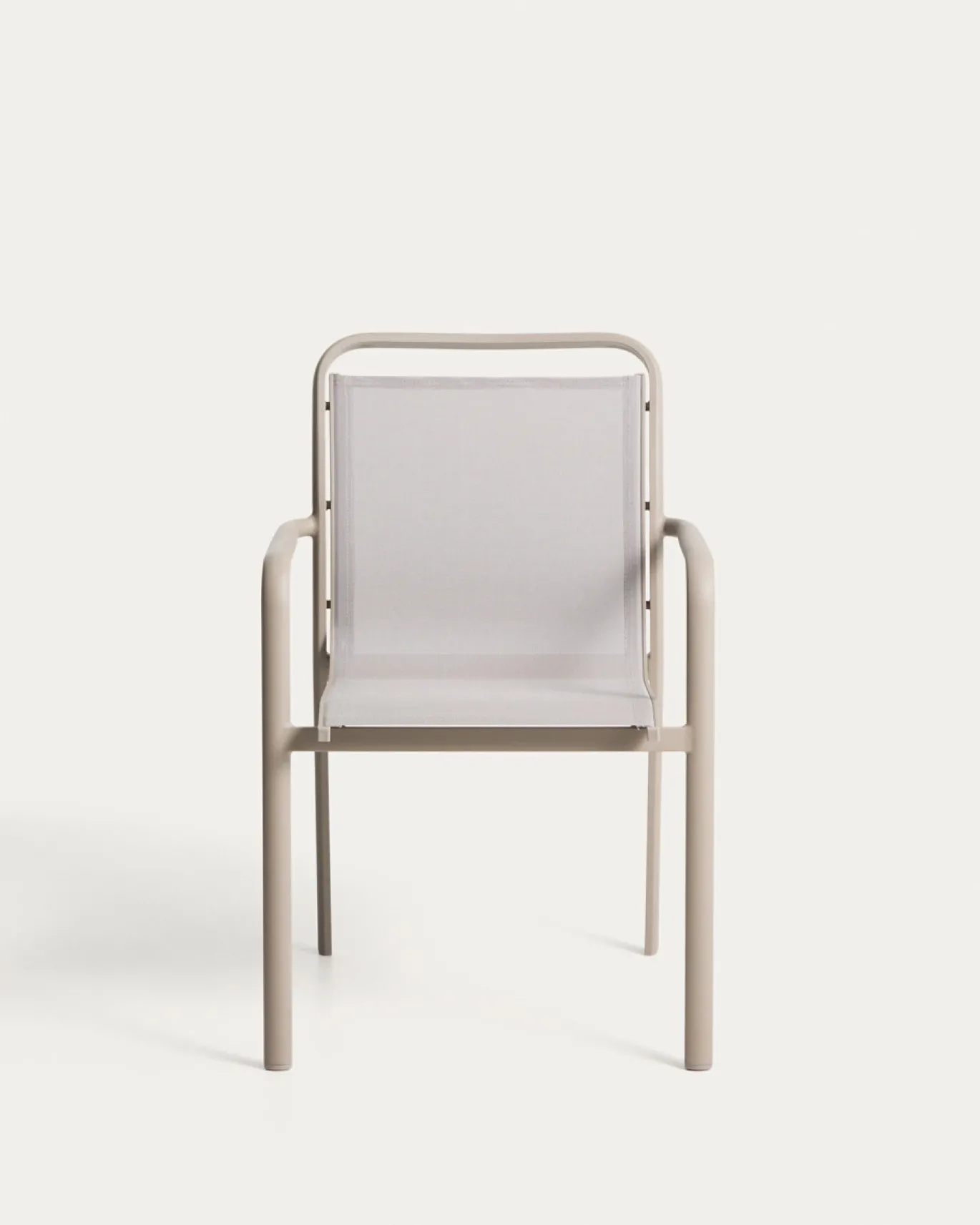 Kave Home Tuinstoel Luri Stapelbaar Aluminium Taupe