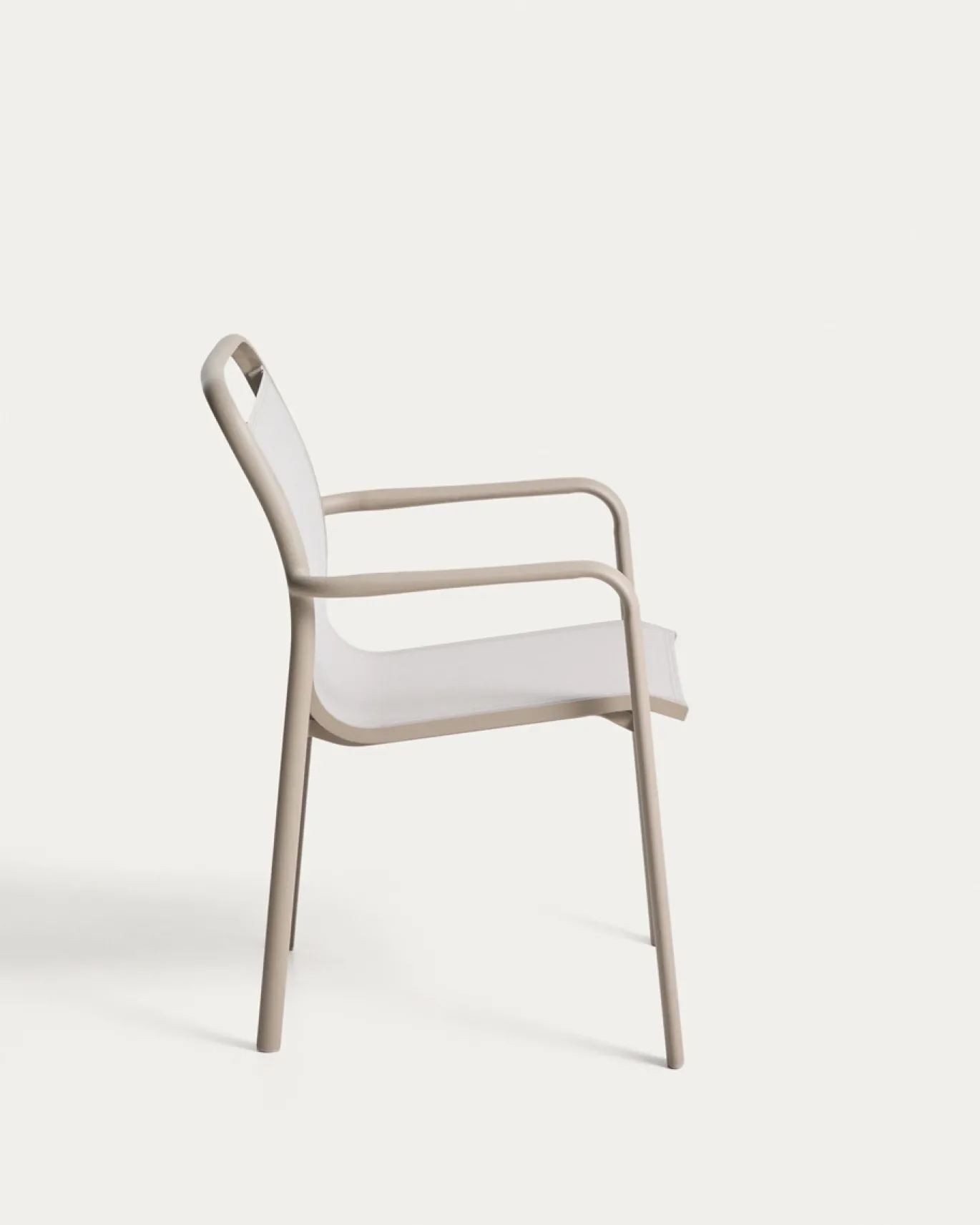 Kave Home Tuinstoel Luri Stapelbaar Aluminium Taupe