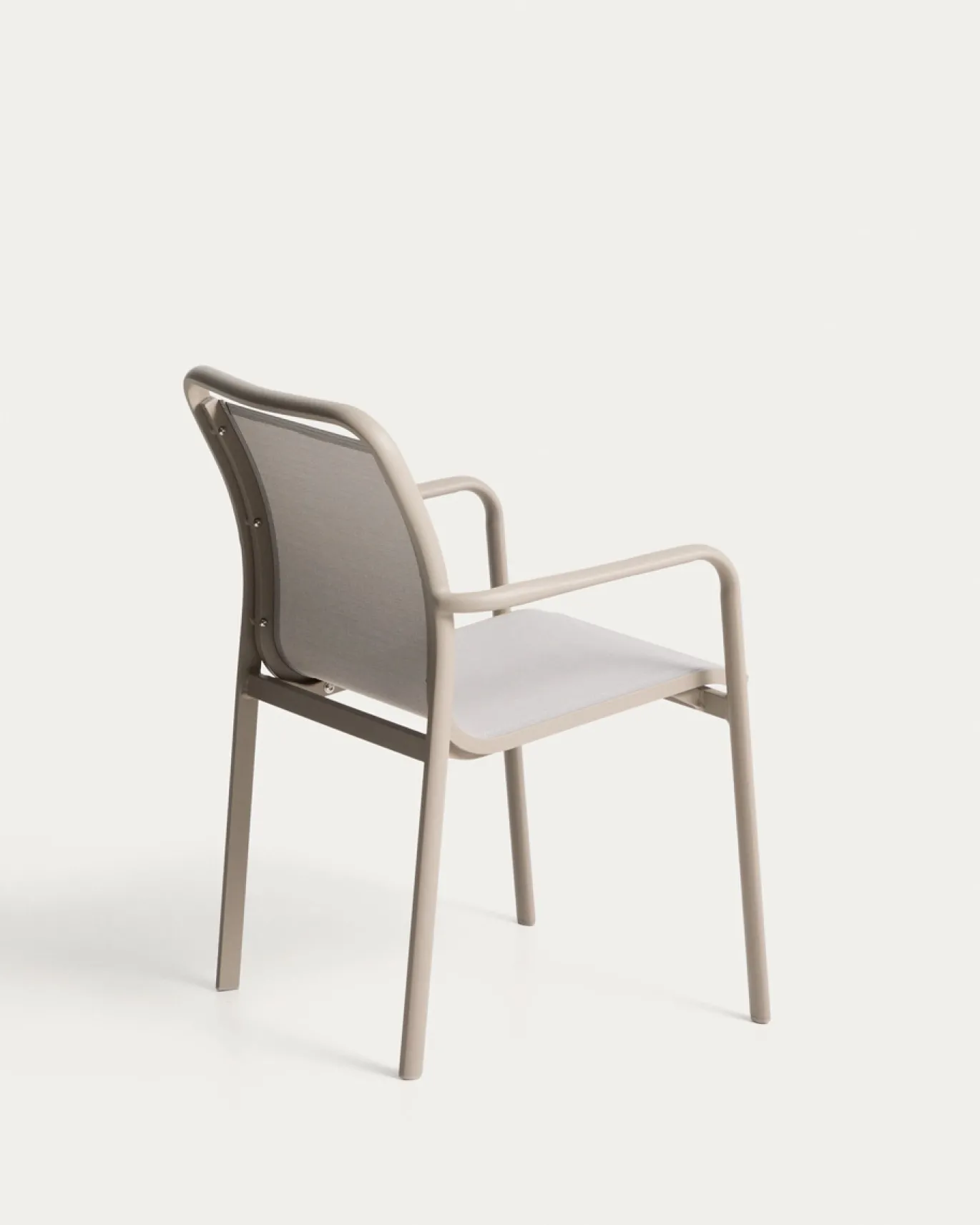 Kave Home Tuinstoel Luri Stapelbaar Aluminium Taupe