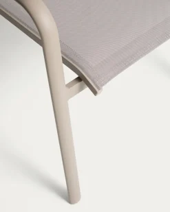 Kave Home Tuinstoel Luri Stapelbaar Aluminium Taupe