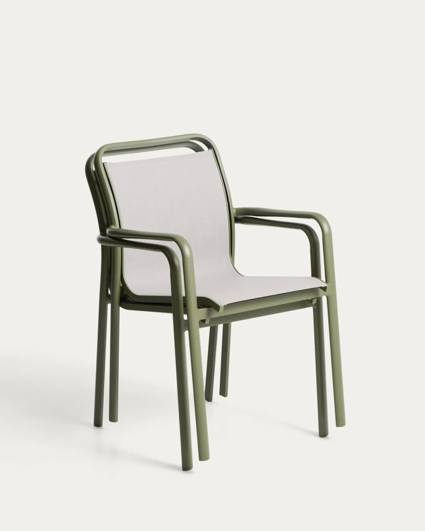 Kave Home Tuinstoel Luri Stapelbaar Aluminium Groen