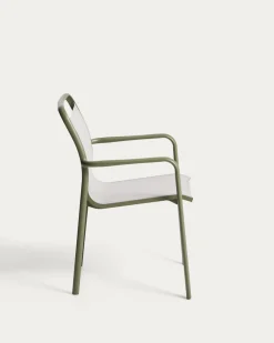 Kave Home Tuinstoel Luri Stapelbaar Aluminium Groen