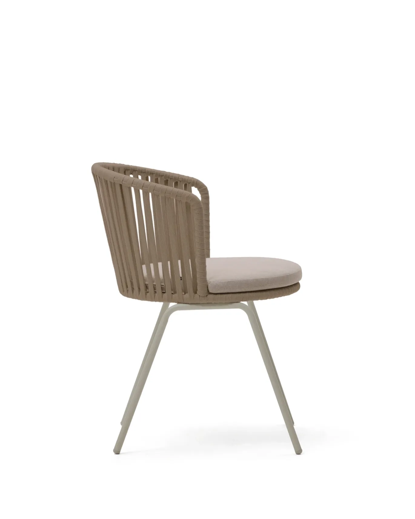 Kave Home Tuinstoel Saconca Touw Staal Beige