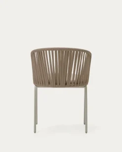 Kave Home Tuinstoel Saconca Touw Staal Beige
