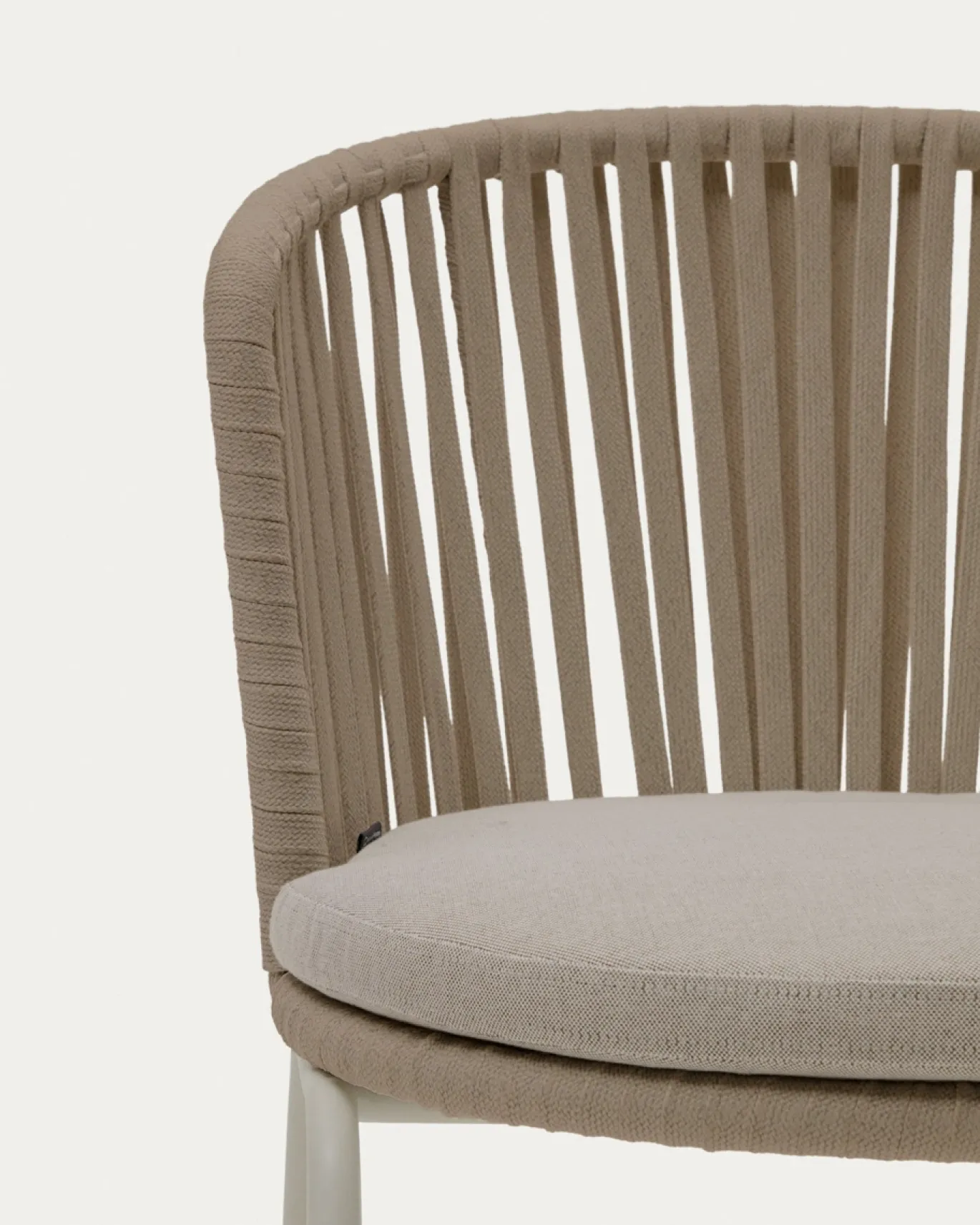 Kave Home Tuinstoel Saconca Touw Staal Beige