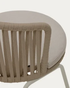 Kave Home Tuinstoel Saconca Touw Staal Beige