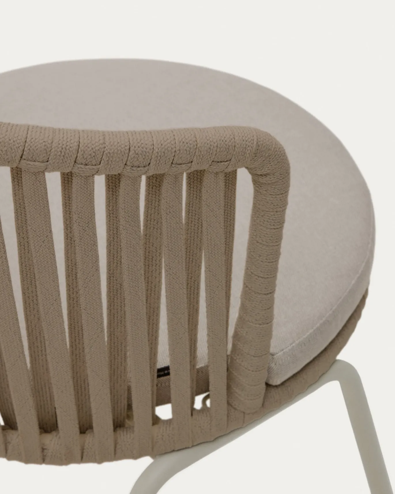 Kave Home Tuinstoel Saconca Touw Staal Beige