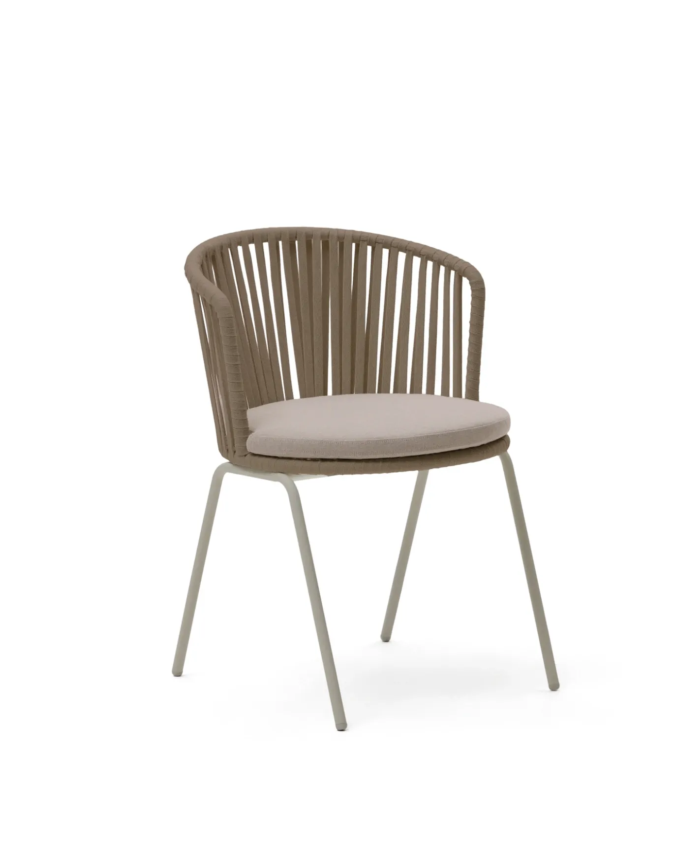 Kave Home Tuinstoel Saconca Touw Staal Beige