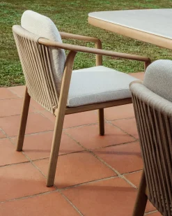 Kave Home Tuinstoel Sirte Stapelbaar Aluminium Naturel
