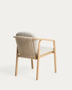 Kave Home Tuinstoel Sirte Stapelbaar Aluminium Naturel