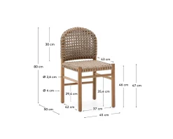 Kave Home Tuinstoel Tavira Teakhout