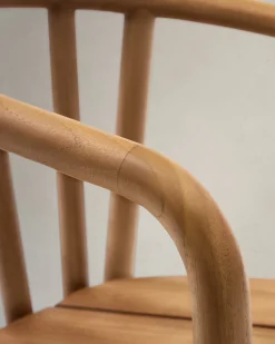 Kave Home Tuinstoel Turqueta Stapelbaar Massief Teakhout