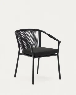 Kave Home Tuinstoel Xelida Zwart Touw