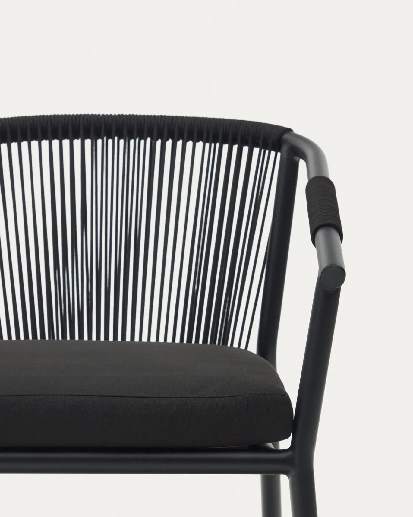 Kave Home Tuinstoel Xelida Zwart Touw
