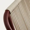 Kave Home Tuinstoel Zivia Touw Staal Ecru Burgundy