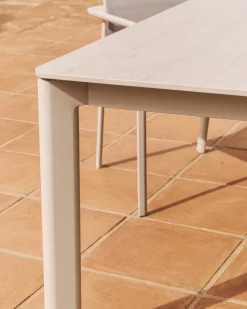 Kave Home Tuintafel Anafi Sintered Stone Beige 140cm