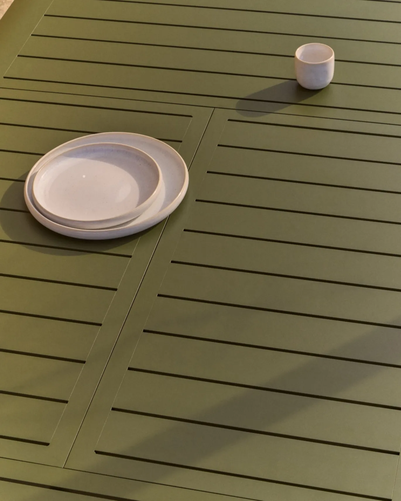 Kave Home Tuintafel Brela Uitschuifbaar Aluminium Groen 205-287cm