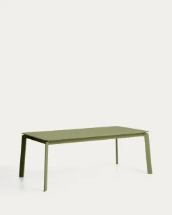 Kave Home Tuintafel Brela Uitschuifbaar Aluminium Groen 205-287cm