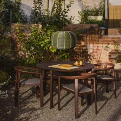 Kave Home Tuintafel Erice Donkerbruin Ø120cm